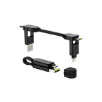 InCharge X 100W 6 in 1 charging cable for iPhone, Android and laptops