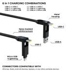 InCharge® XL 30cm/1ft 100W World's Fastest 6in1 Charging Cable - Image 3
