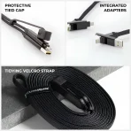 inCharge® XL 2m / 6.6ft - 100W, 6in1 Super Long Cable - Image 6